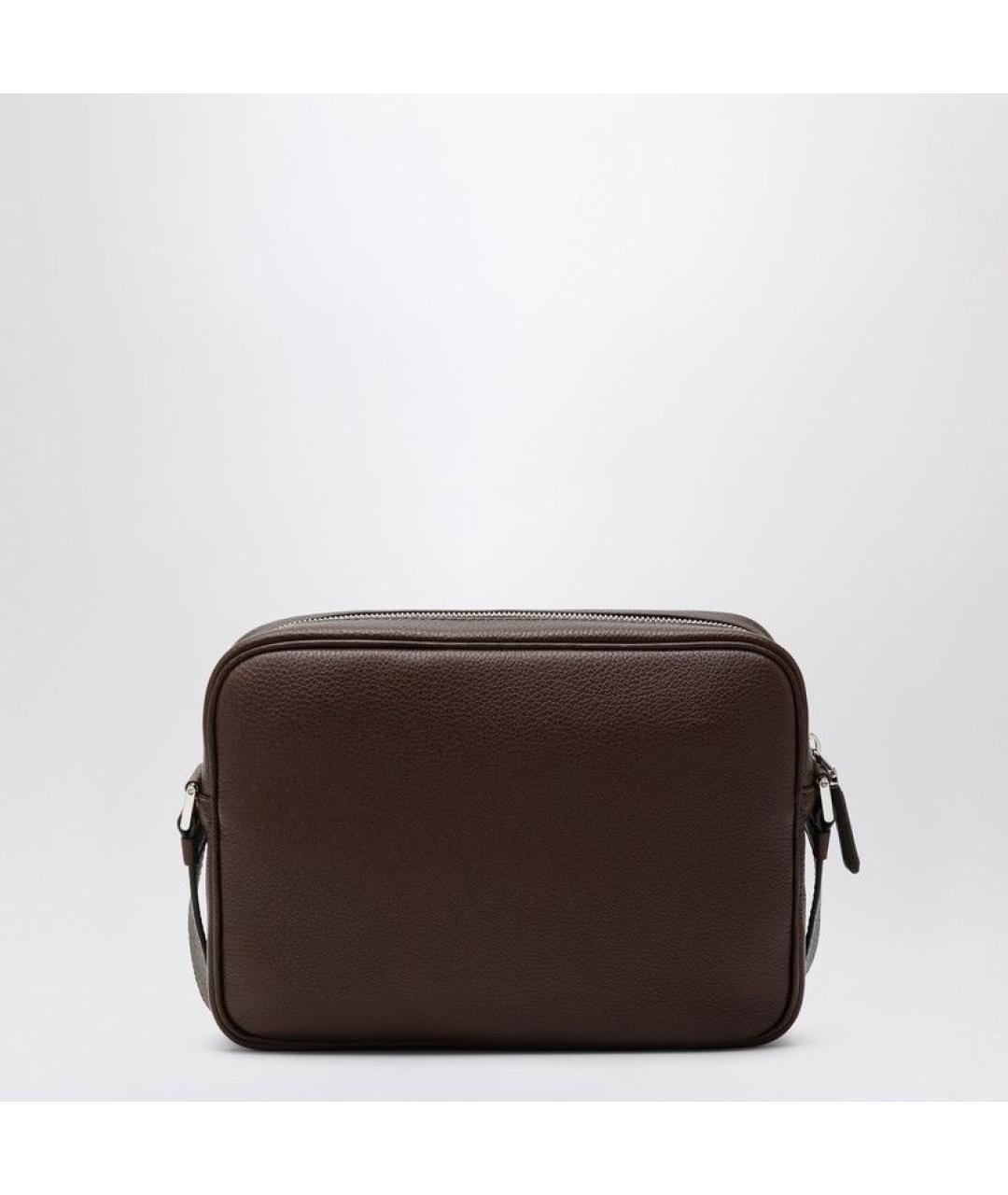 PRADA Коричневая кожаная сумка на плечо, фото 2