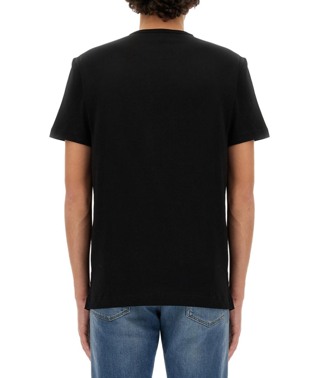DOLCE&GABBANA Черная хлопковая футболка, фото 3