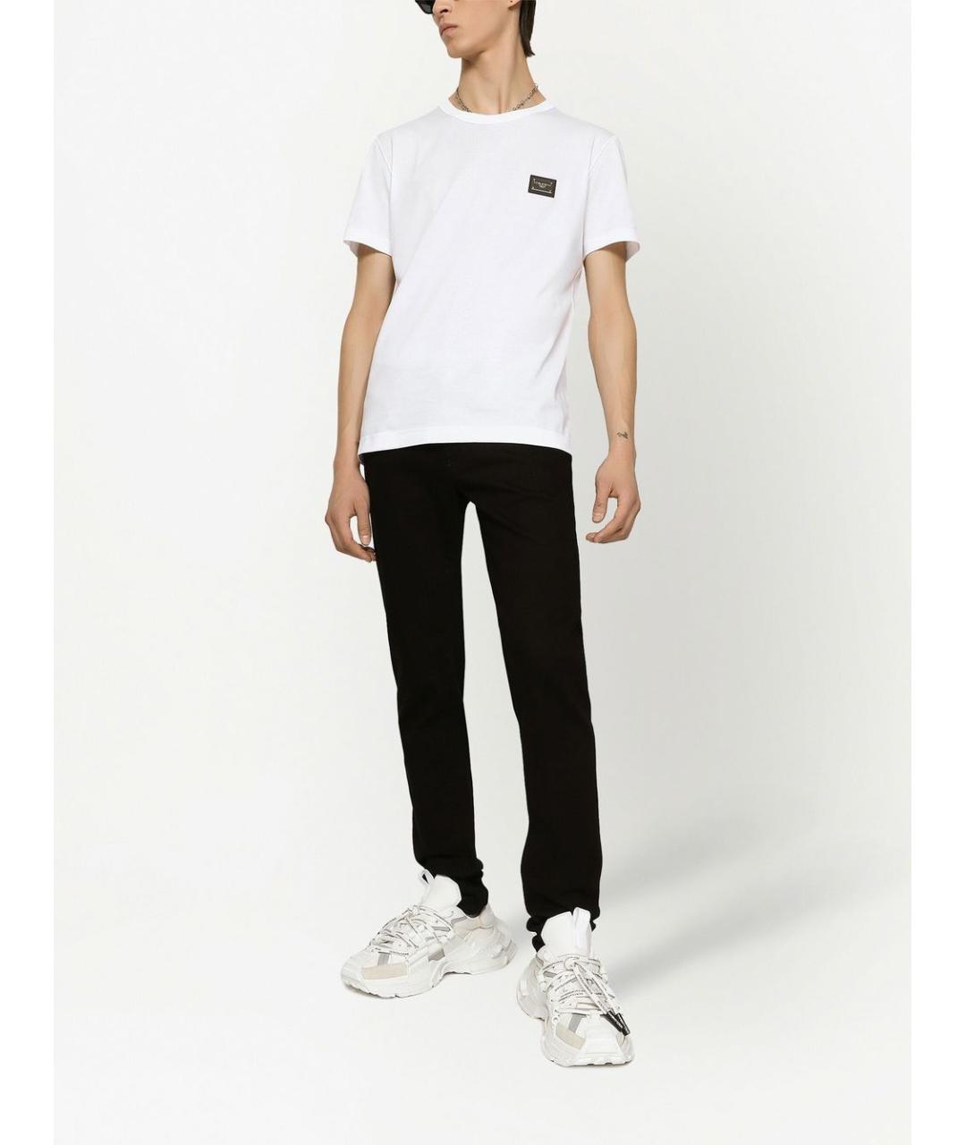 DOLCE&GABBANA Белая хлопковая футболка, фото 3