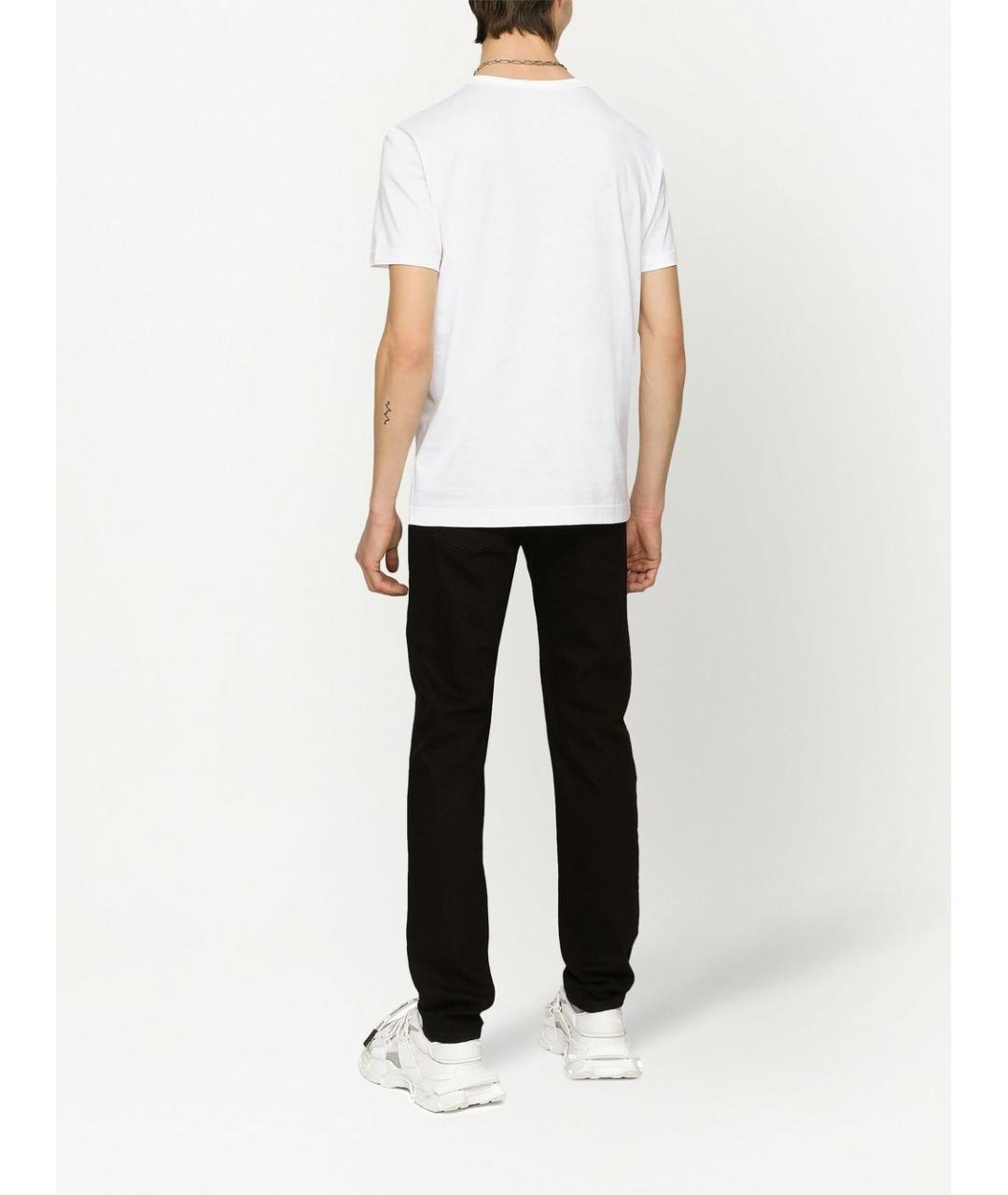 DOLCE&GABBANA Белая хлопковая футболка, фото 5