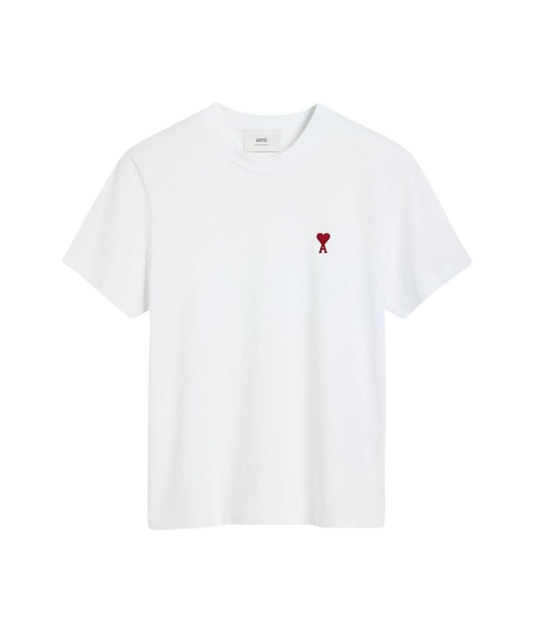Ami Paris Белая хлопковая футболка, фото 1