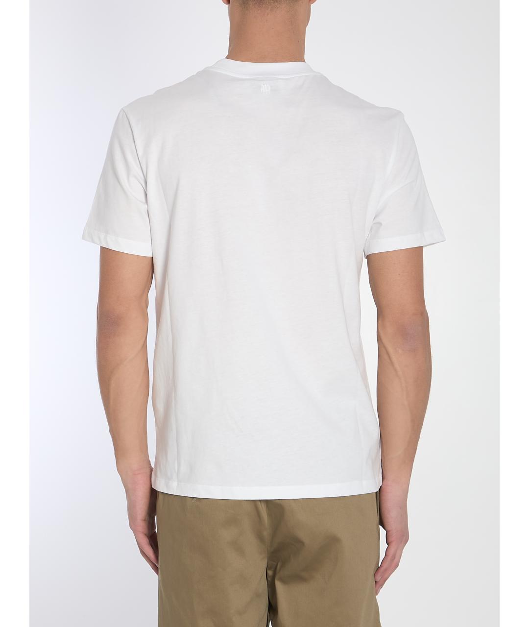 Ami Paris Белая хлопковая футболка, фото 5