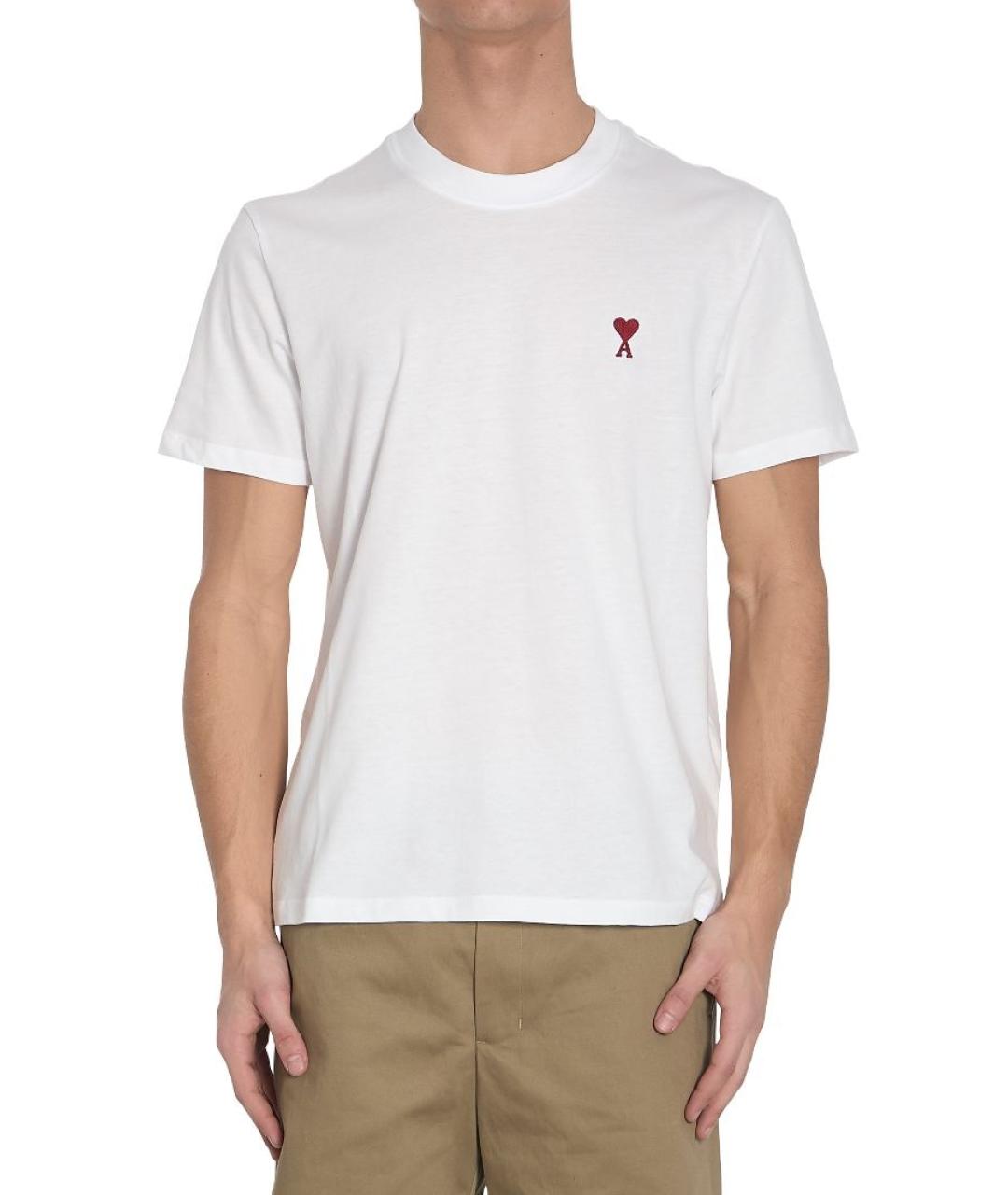 Ami Paris Белая хлопковая футболка, фото 2