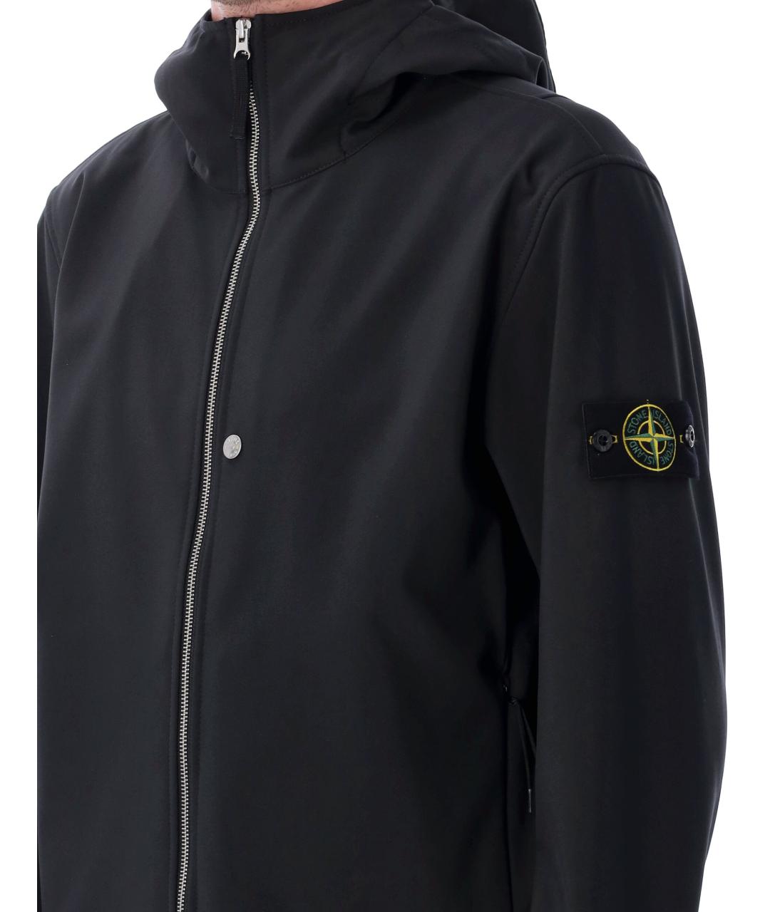 STONE ISLAND Черная полиэстеровая куртка, фото 4