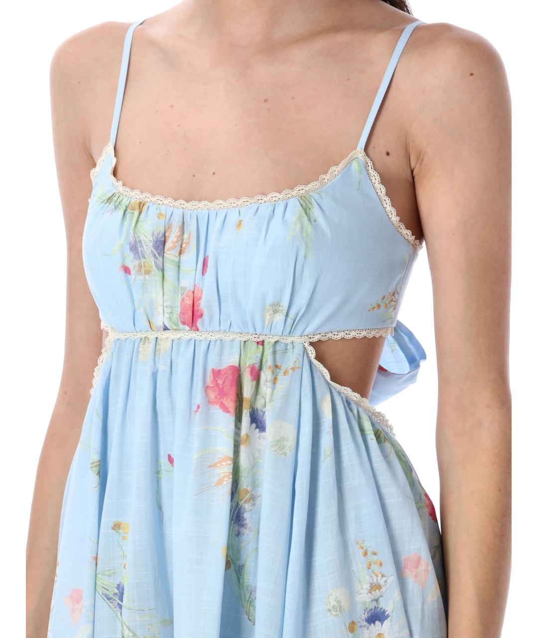 ZIMMERMANN Синее хлопковое повседневное платье, фото 4