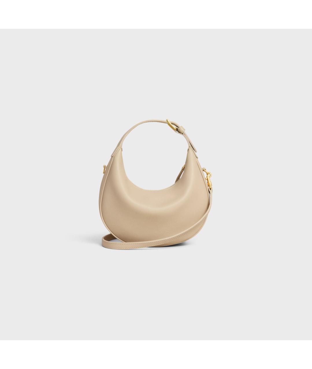 CELINE Бежевая кожаная сумка через плечо, фото 3