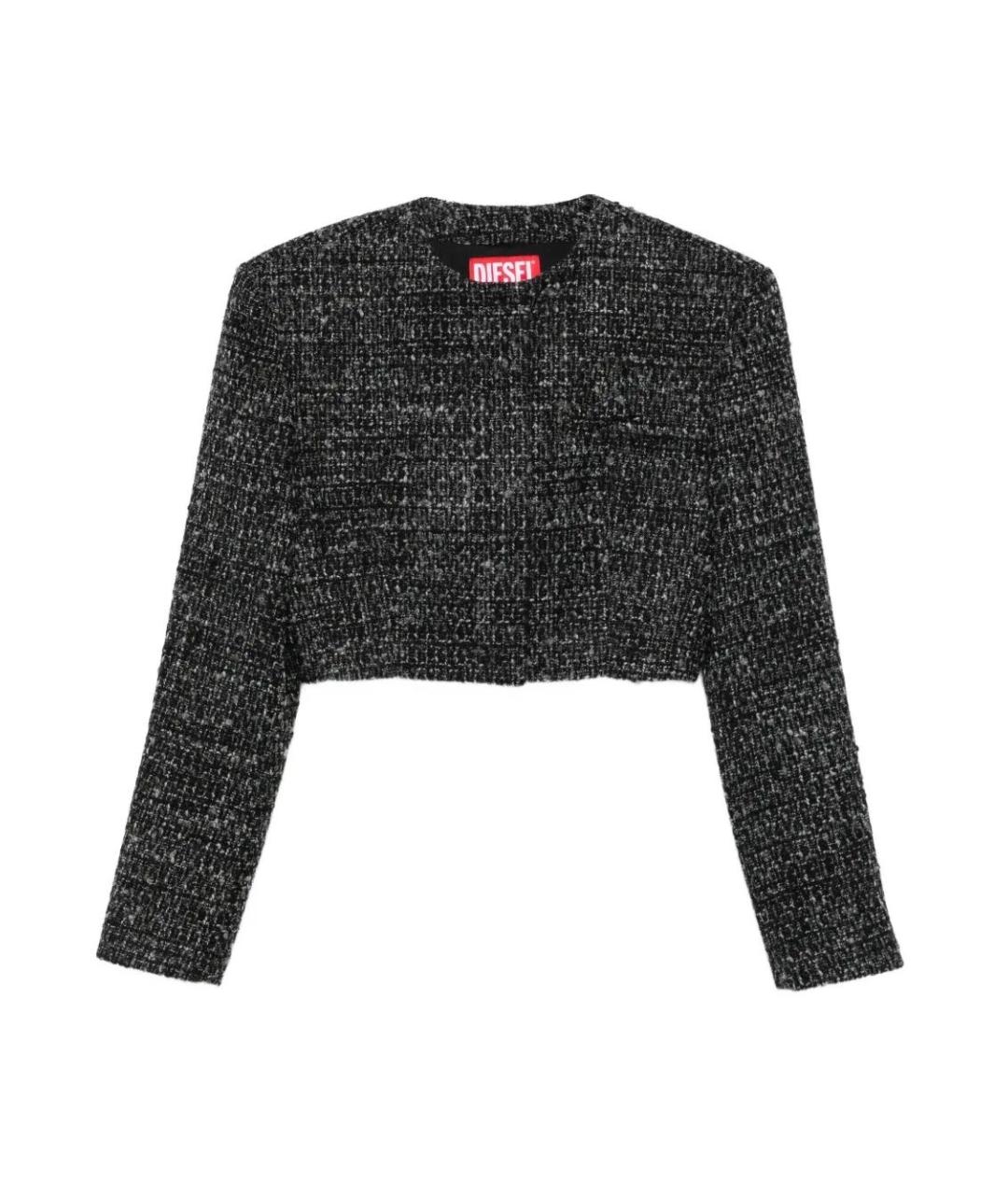 DIESEL Антрацитовый полиэстеровый жакет/пиджак, фото 1