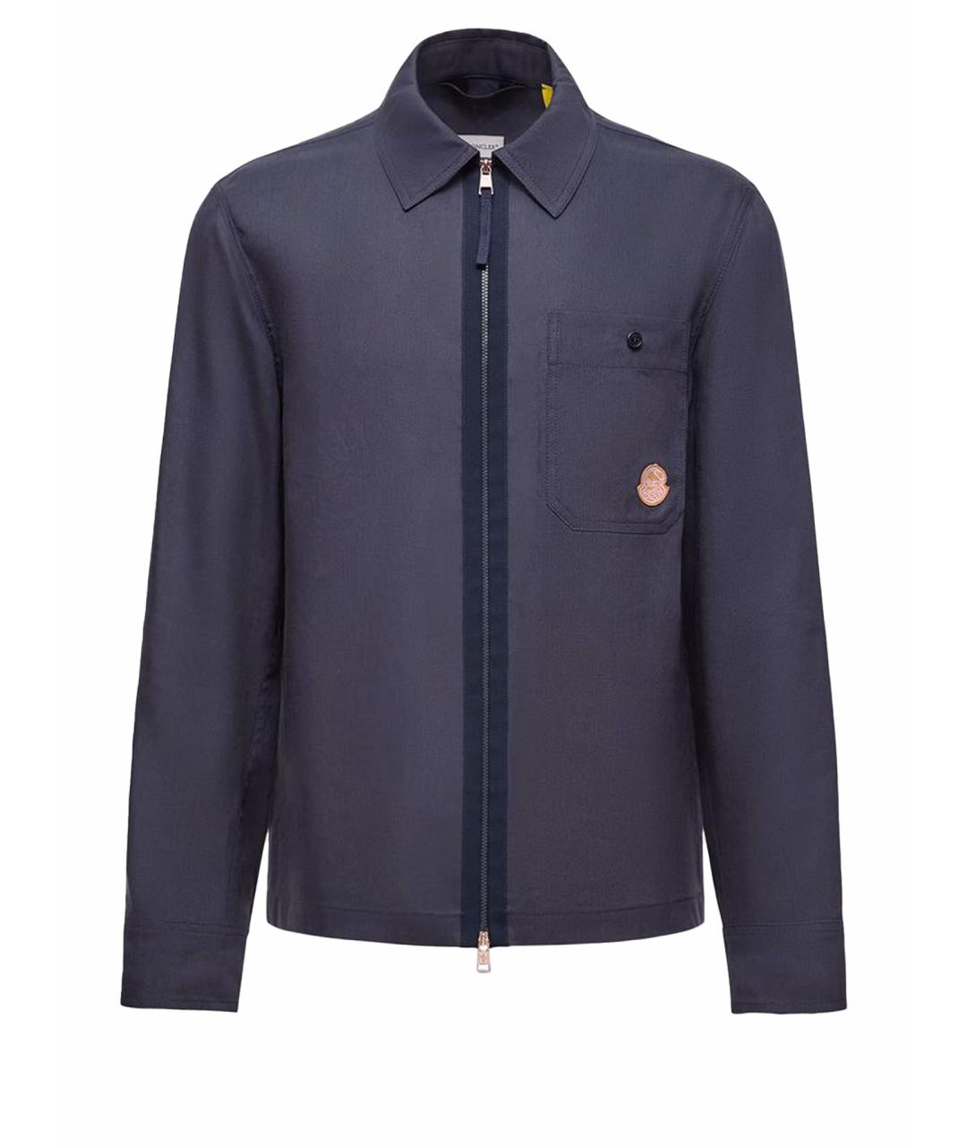 MONCLER Темно-синяя кэжуал рубашка, фото 1