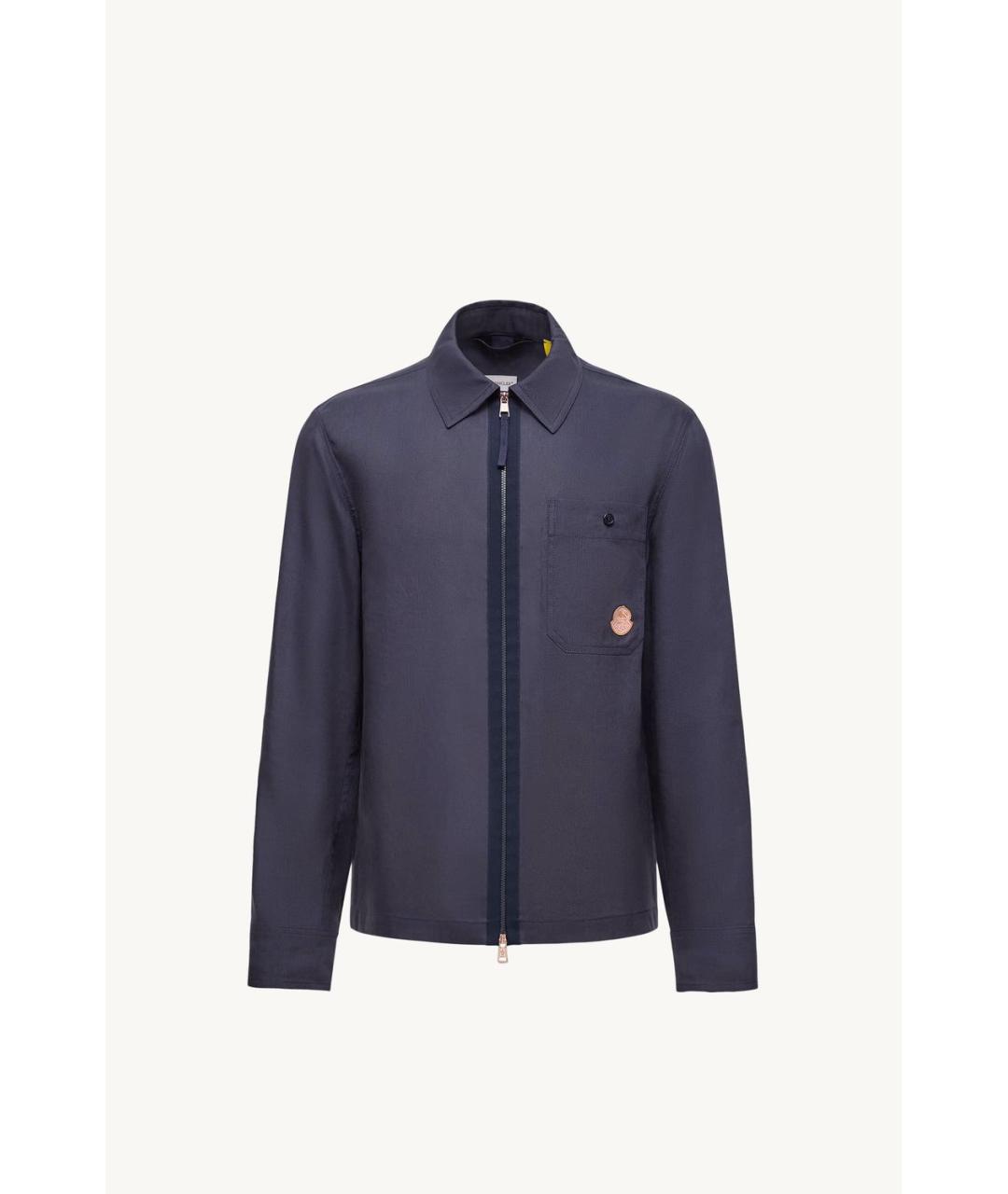 MONCLER Темно-синяя кэжуал рубашка, фото 6