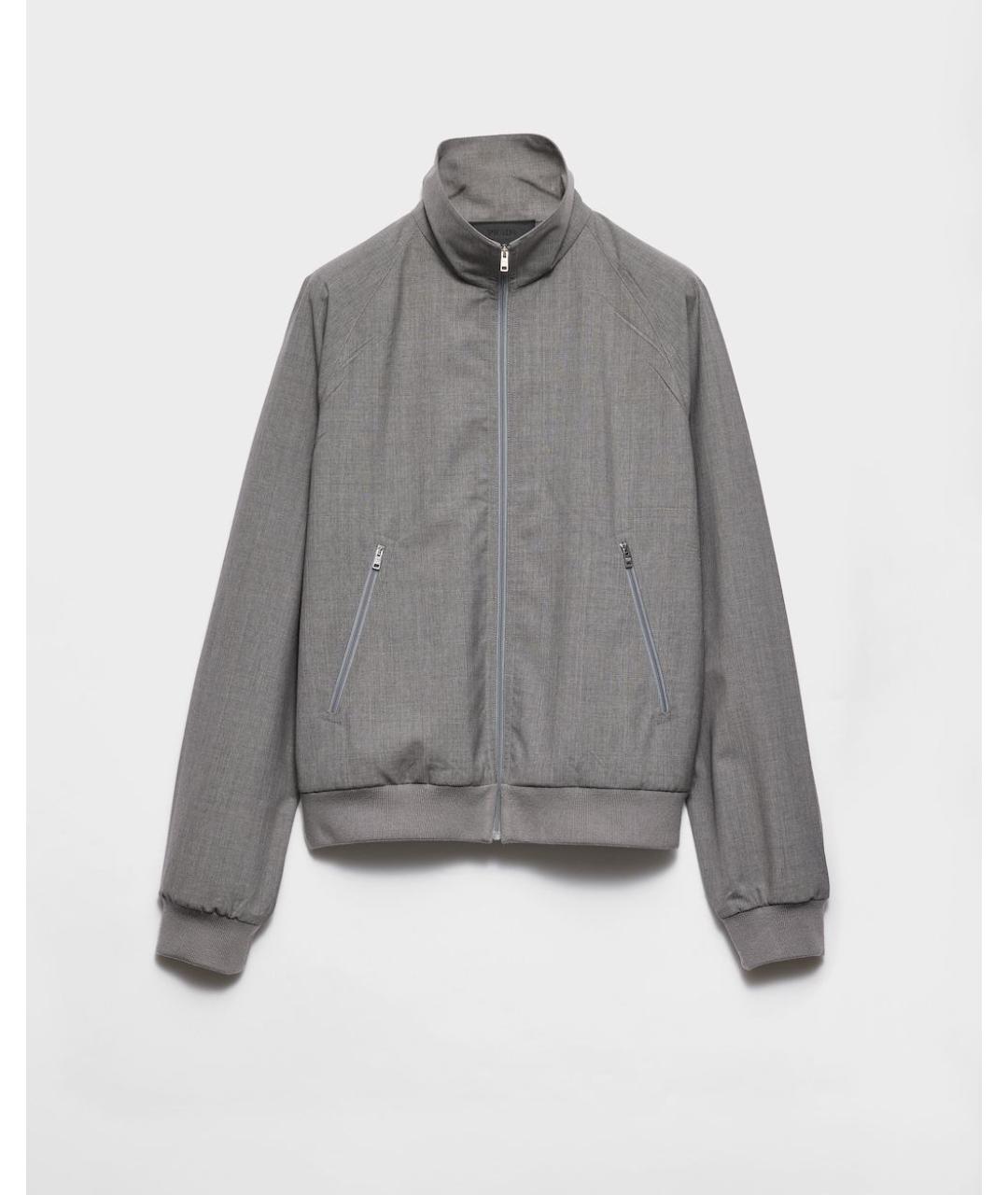 PRADA Серая шерстяная куртка, фото 5