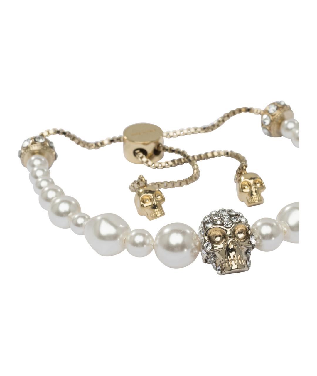 ALEXANDER MCQUEEN Золотой металлический браслет, фото 2