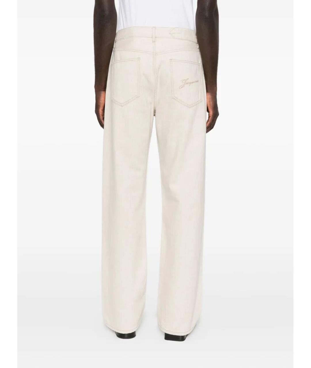 JACQUEMUS Бежевые хлопковые повседневные брюки, фото 4
