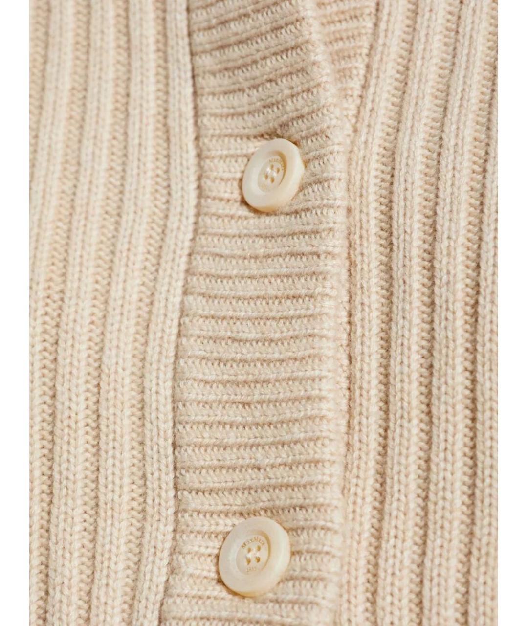 MAX MARA Бежевый кашемировый кардиган, фото 2
