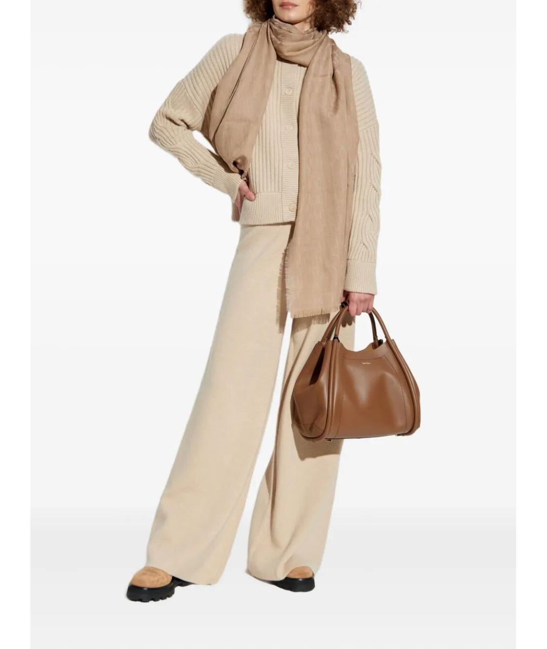 MAX MARA Бежевый кашемировый кардиган, фото 3