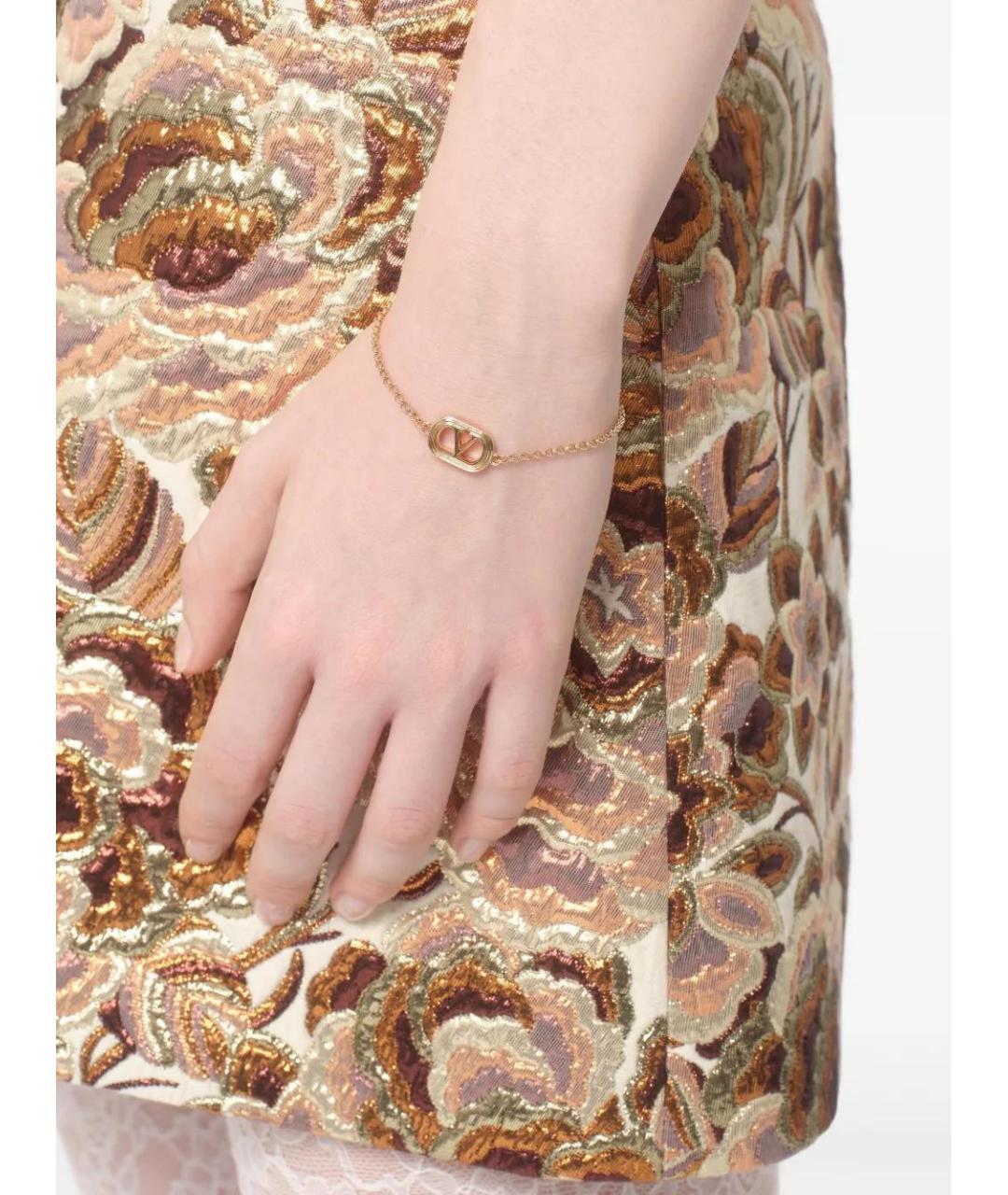 VALENTINO Золотой металлический браслет, фото 4