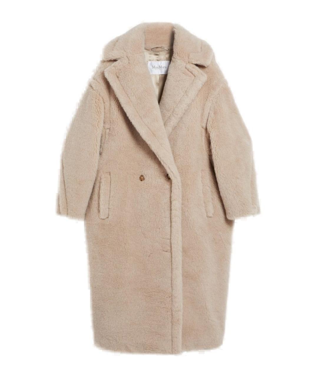 MAX MARA Бежевая шерстяная шуба, фото 1