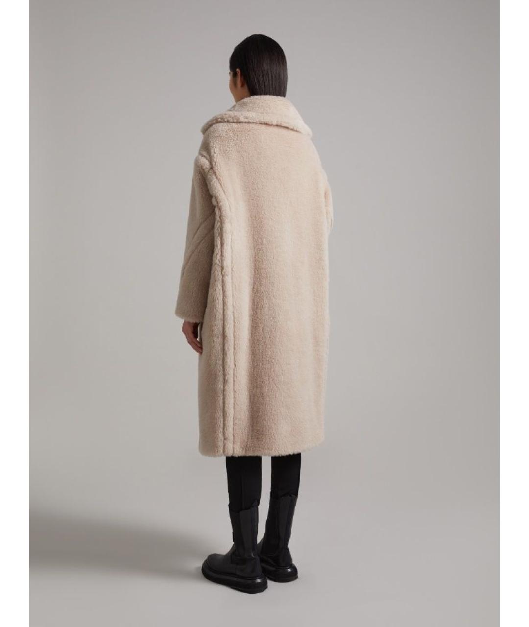 MAX MARA Бежевая шерстяная шуба, фото 3
