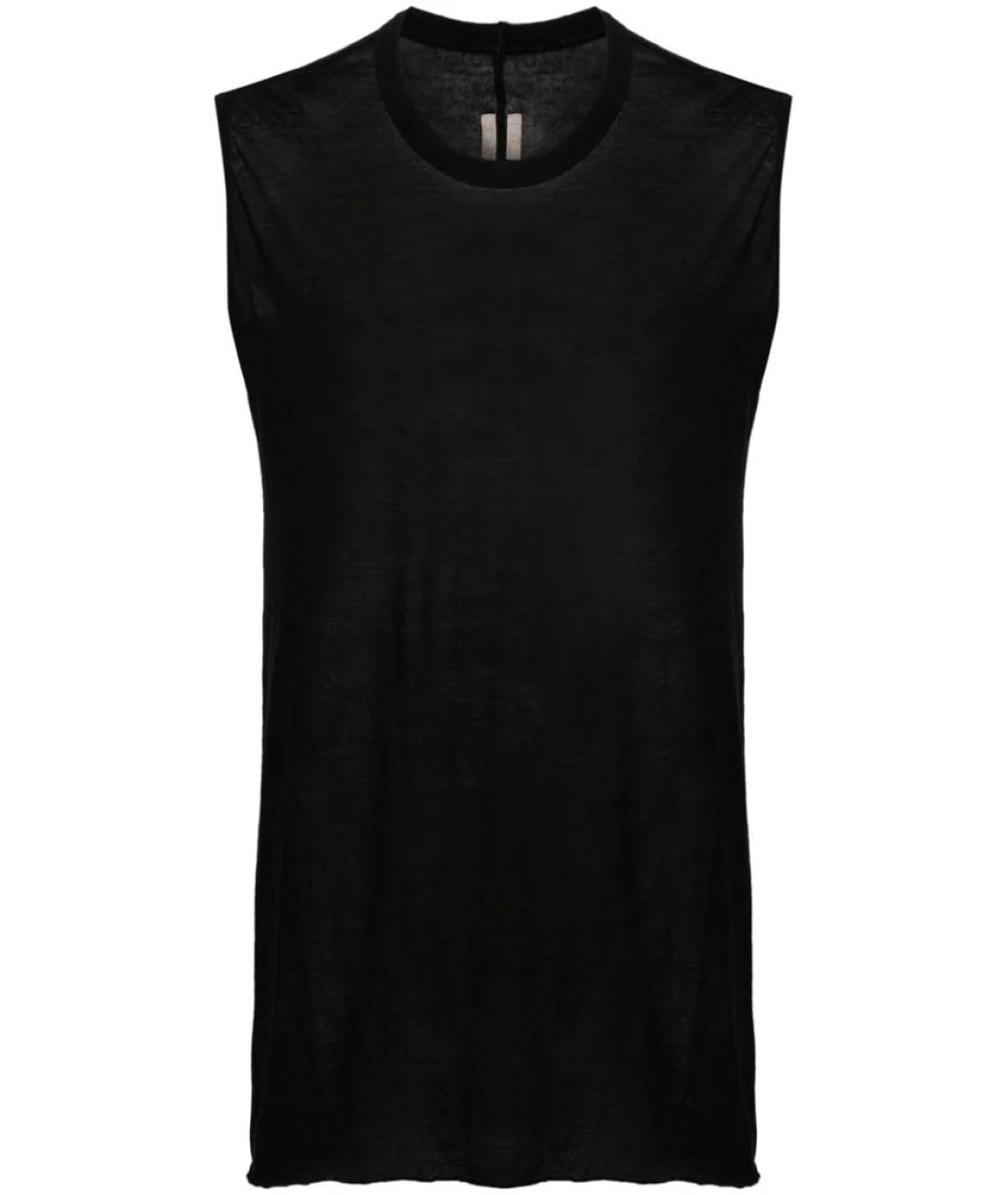 RICK OWENS Черная хлопковая футболка, фото 1