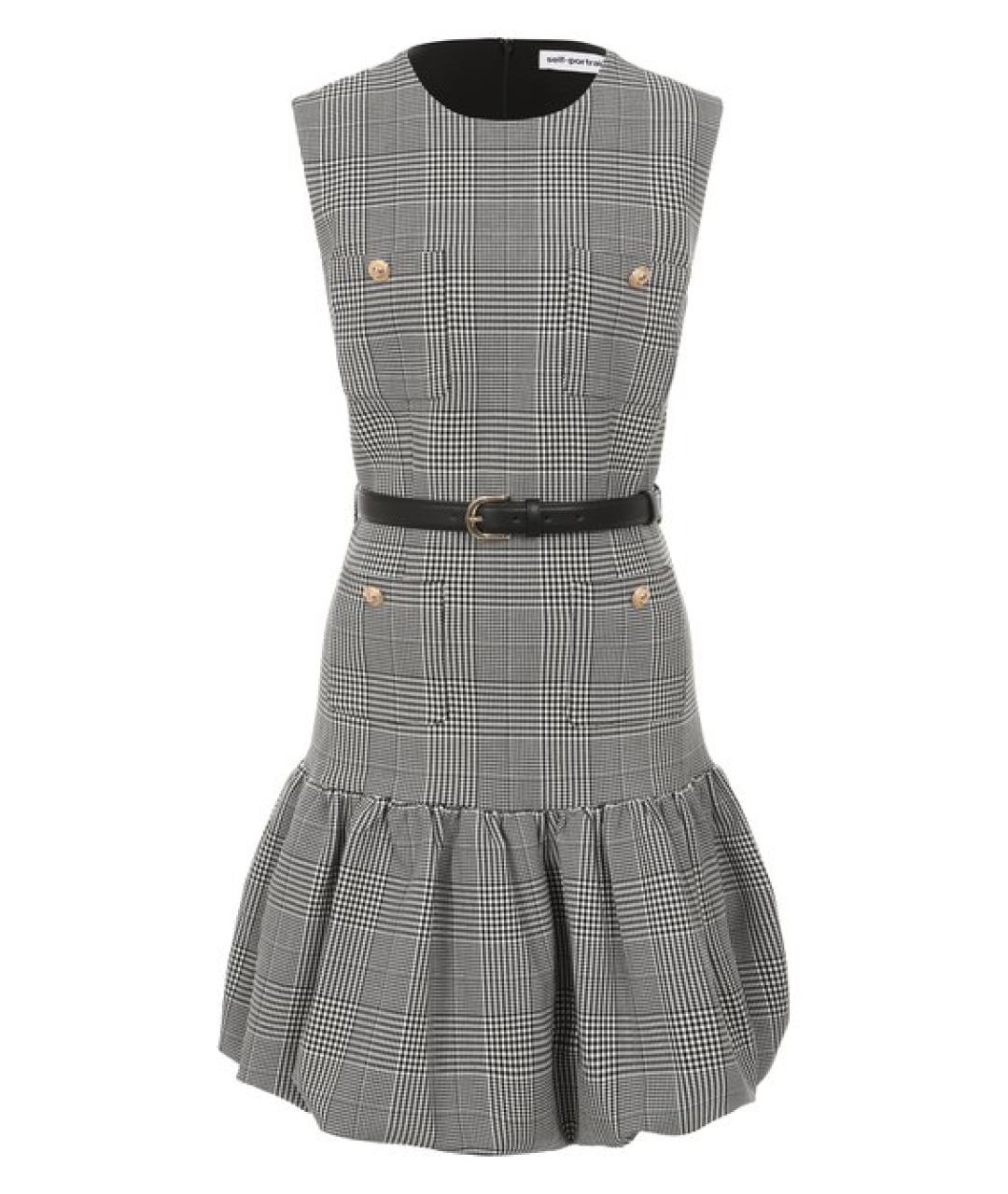 SELF-PORTRAIT Черное полиэстеровое повседневное платье, фото 1