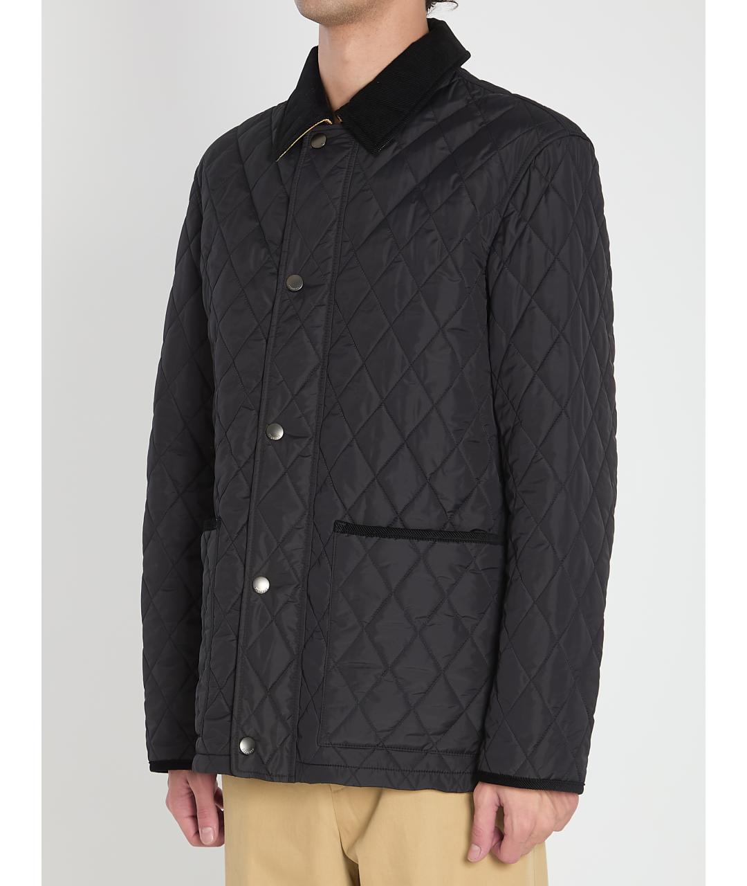 BURBERRY Черная полиэстеровая куртка, фото 3