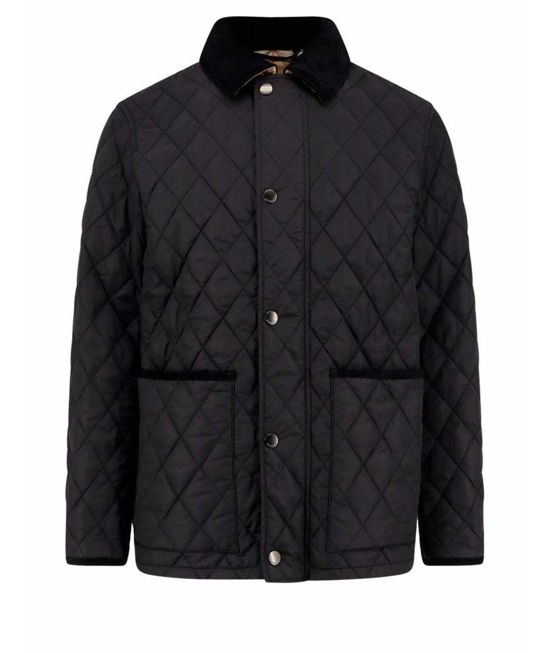 BURBERRY Черная полиэстеровая куртка, фото 1