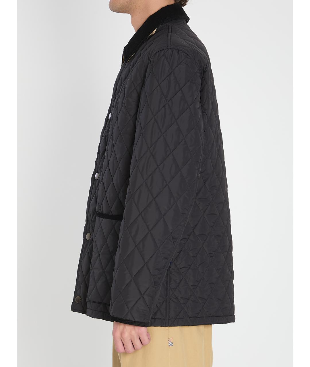 BURBERRY Черная полиэстеровая куртка, фото 4