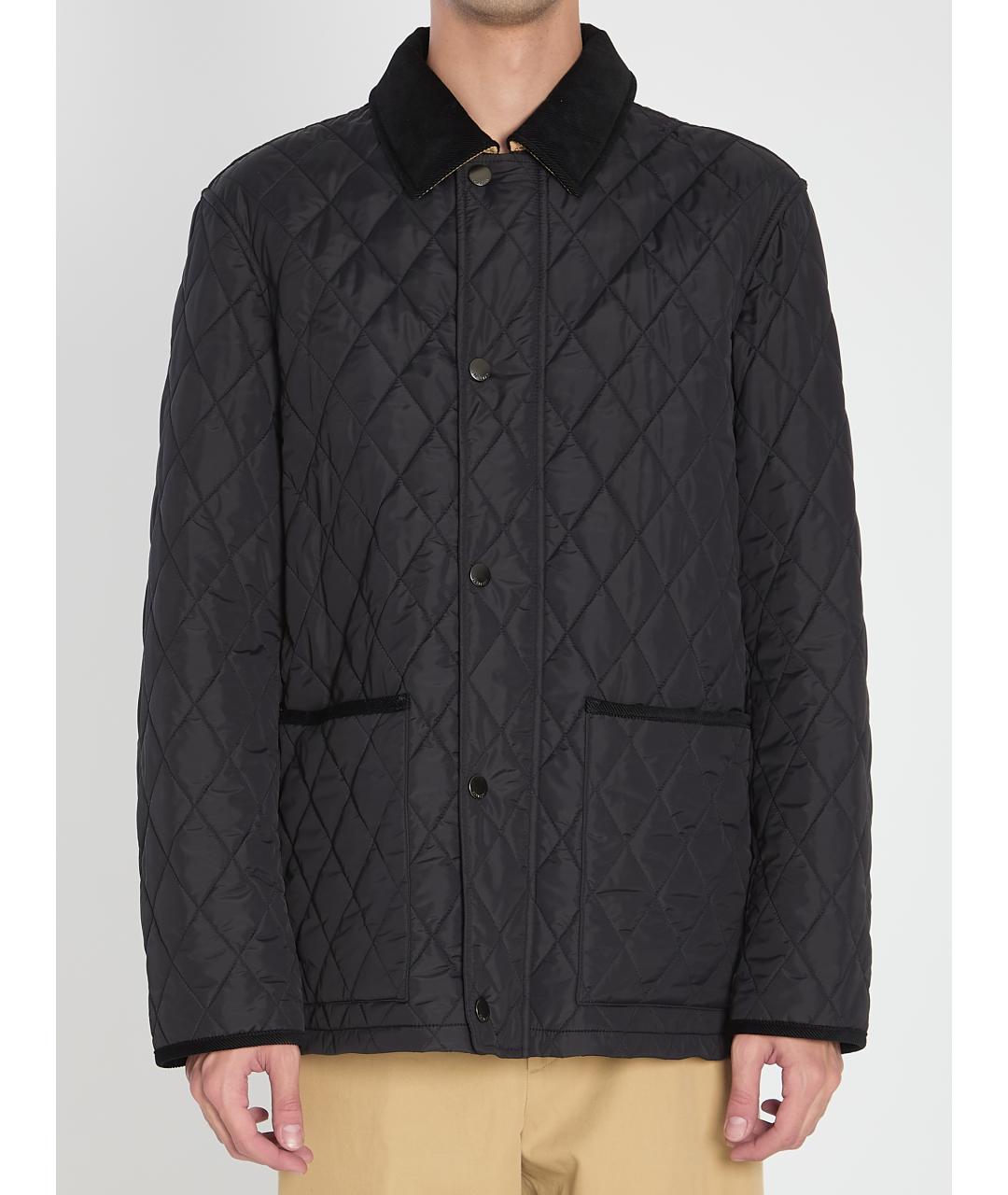 BURBERRY Черная полиэстеровая куртка, фото 2