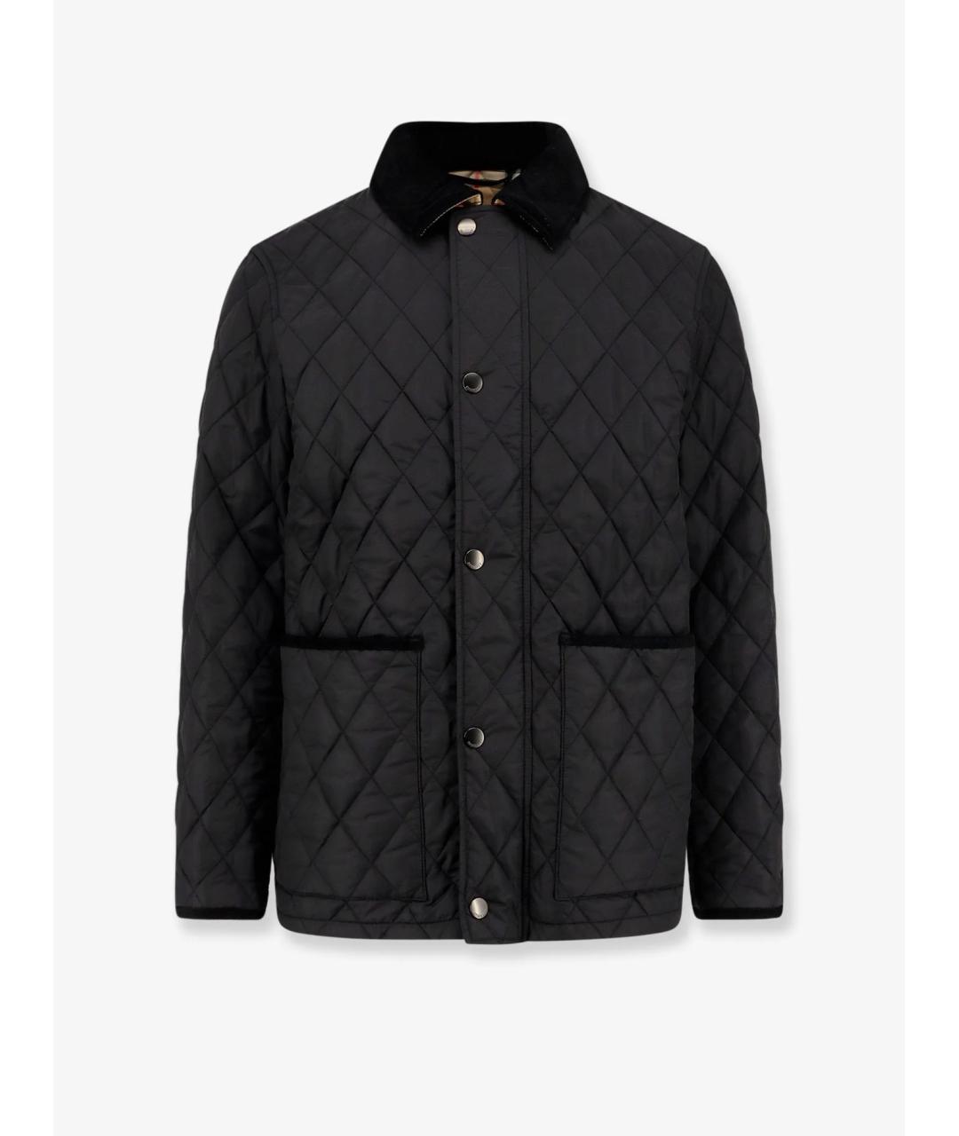 BURBERRY Черная полиэстеровая куртка, фото 7