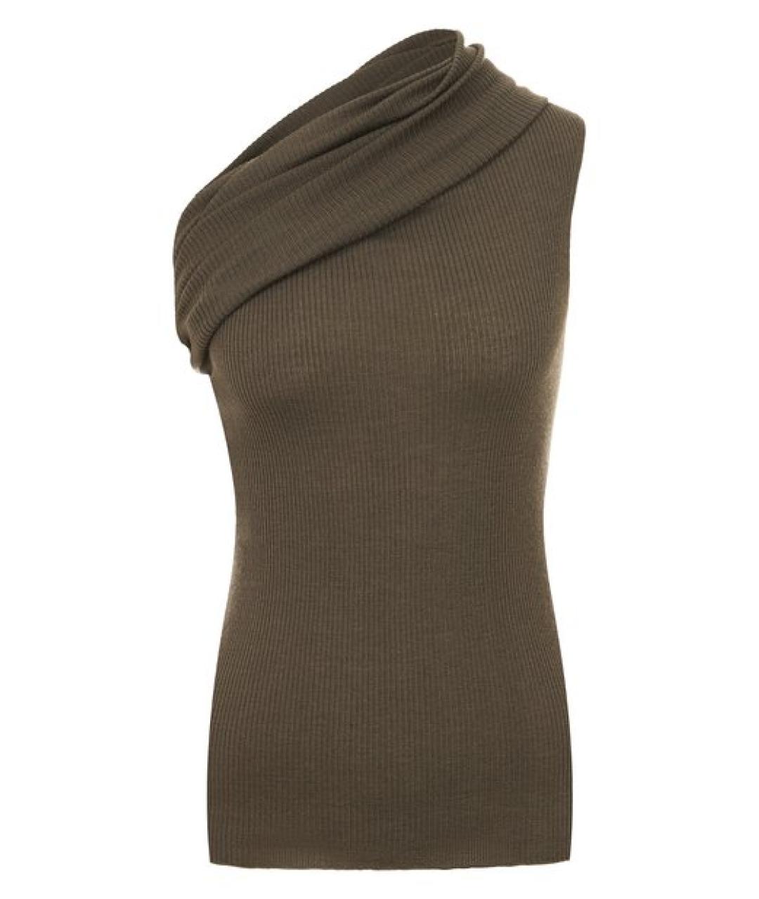 RICK OWENS Зеленая шерстяная майка, фото 1