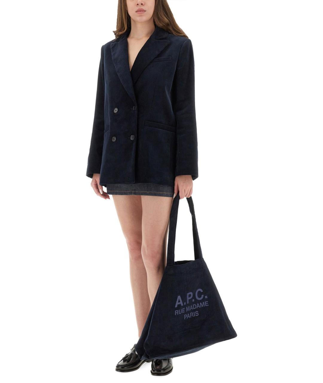 A.P.C. Синий хлопковый жакет/пиджак, фото 2