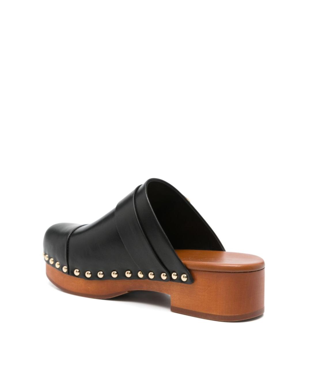 CHLOE Черные кожаные мюли, фото 2