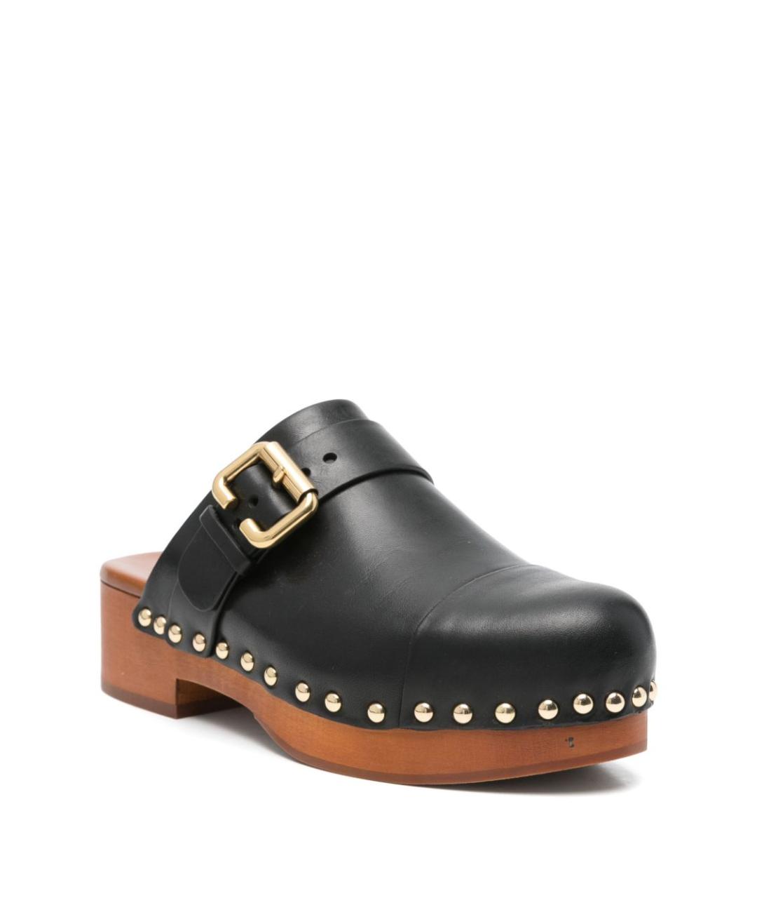 CHLOE Черные кожаные мюли, фото 3