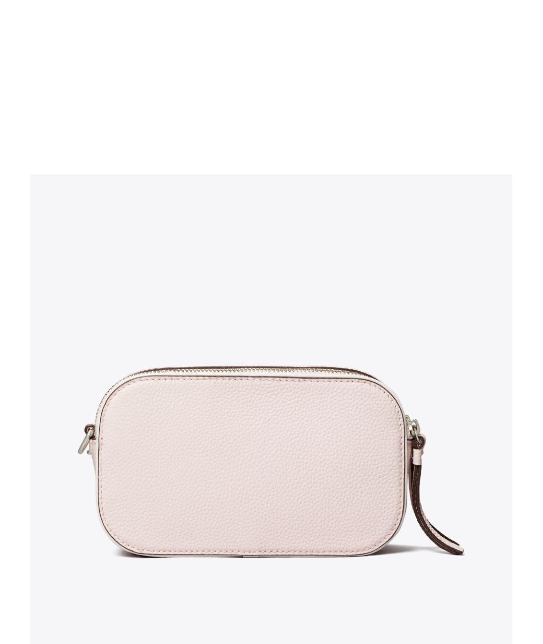 TORY BURCH Розовая кожаная сумка через плечо, фото 4