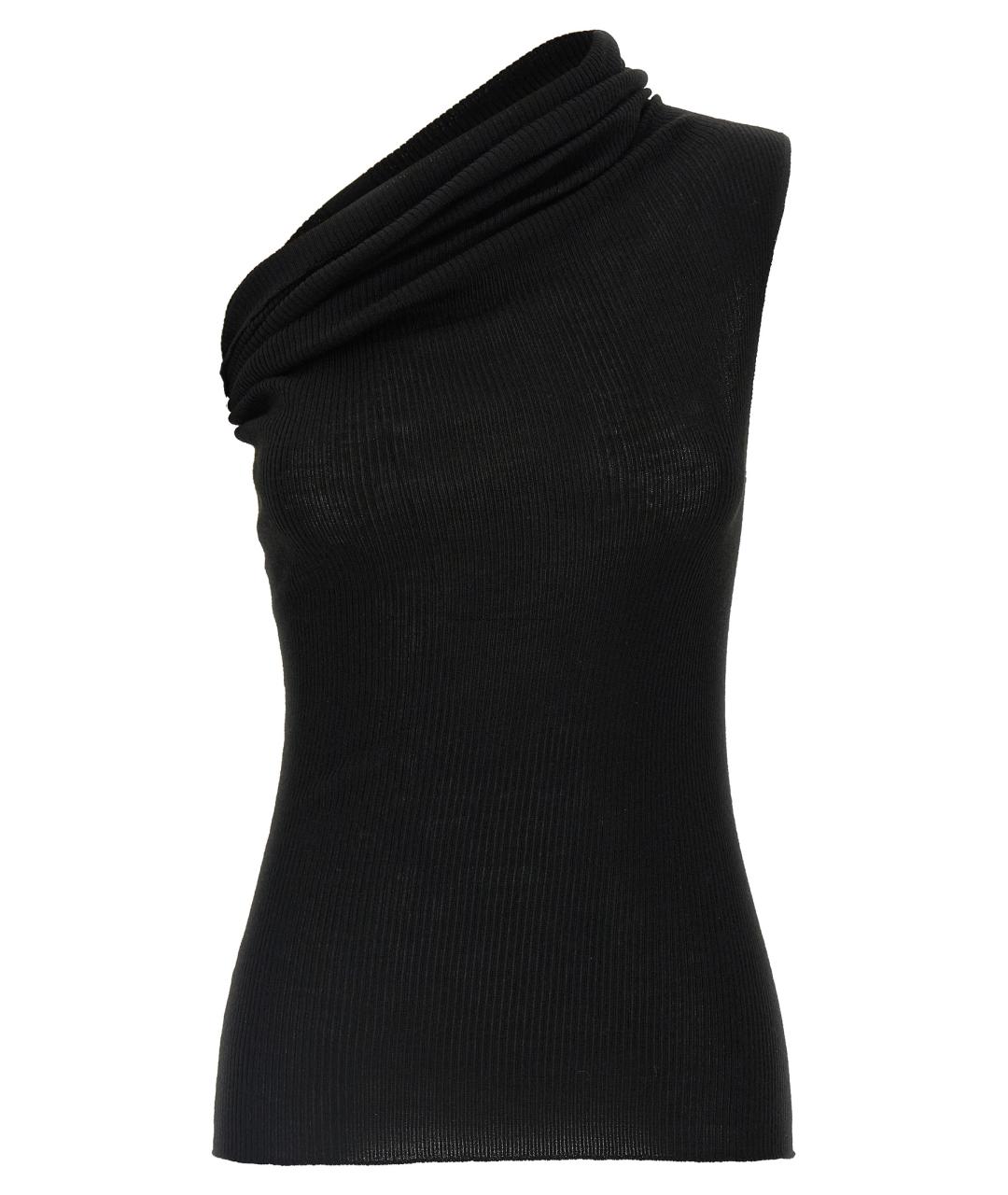 RICK OWENS Черная шерстяная майка, фото 1