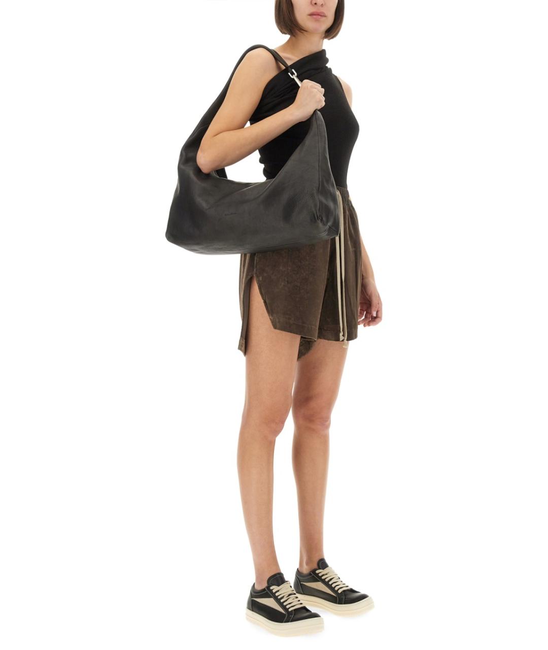 RICK OWENS Черная шерстяная майка, фото 3