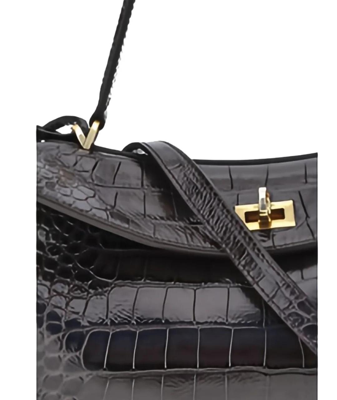 BALENCIAGA Коричневая сумка тоут из лакированной кожи, фото 5