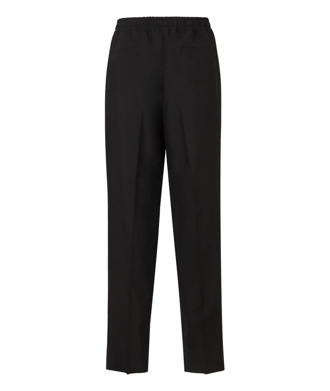 VALENTINO Черные шерстяные повседневные брюки, фото 2