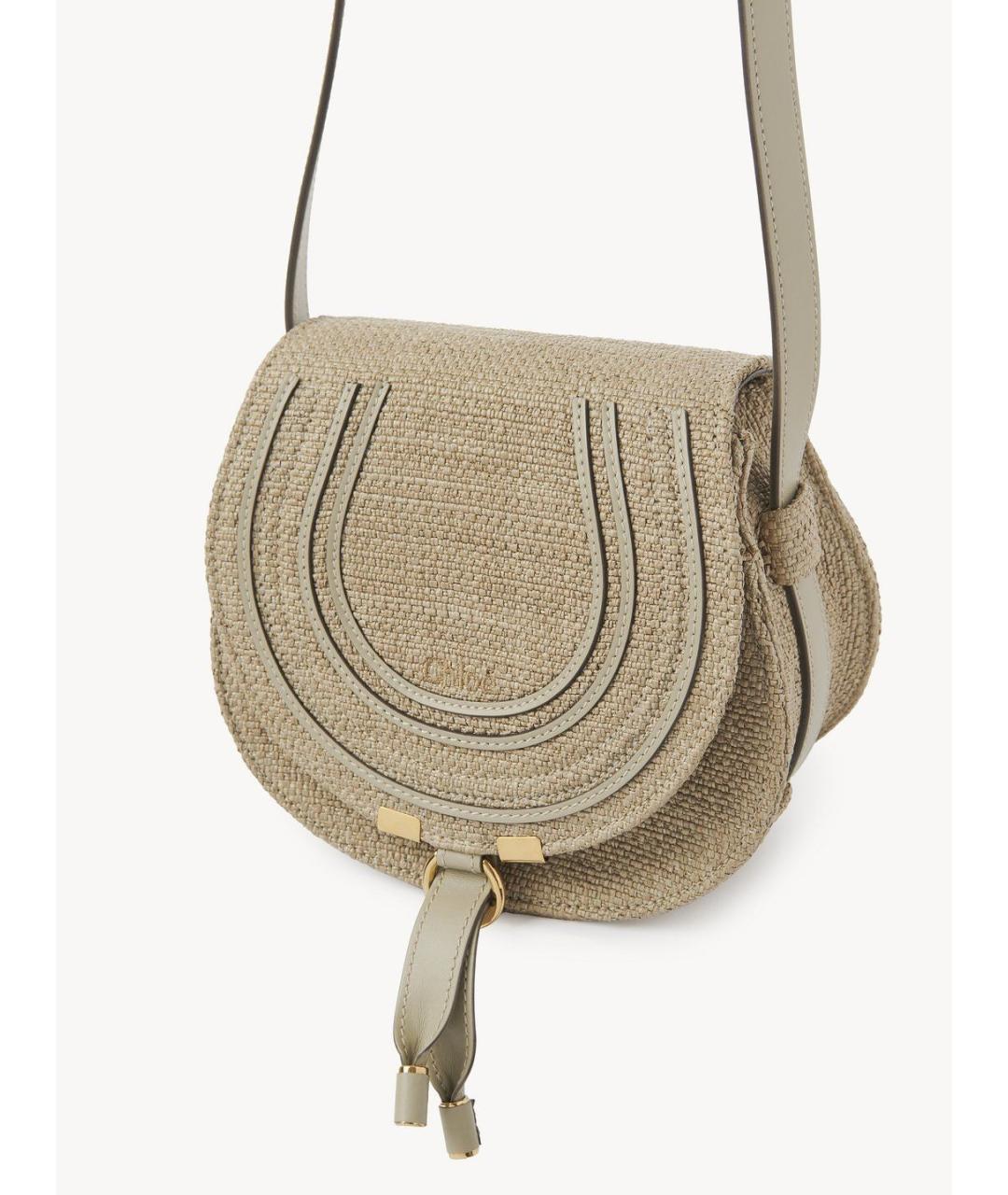 CHLOE Бежевая хлопковая сумка через плечо, фото 3