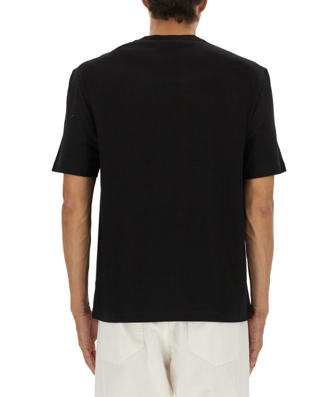 VERSACE Черная хлопковая футболка, фото 3