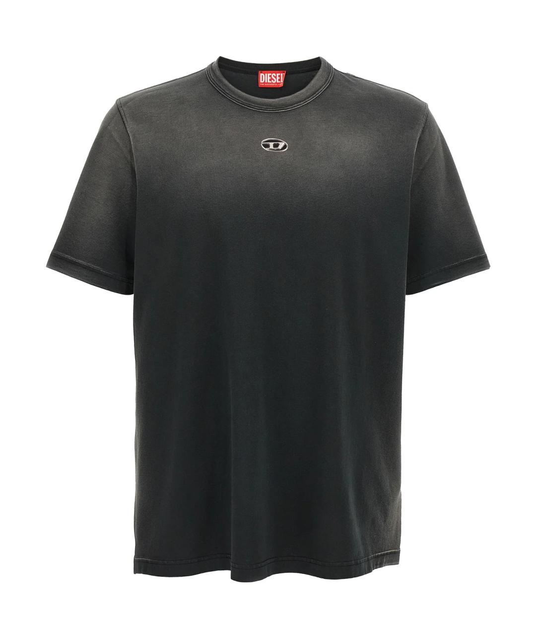 DIESEL Черная хлопковая футболка, фото 1