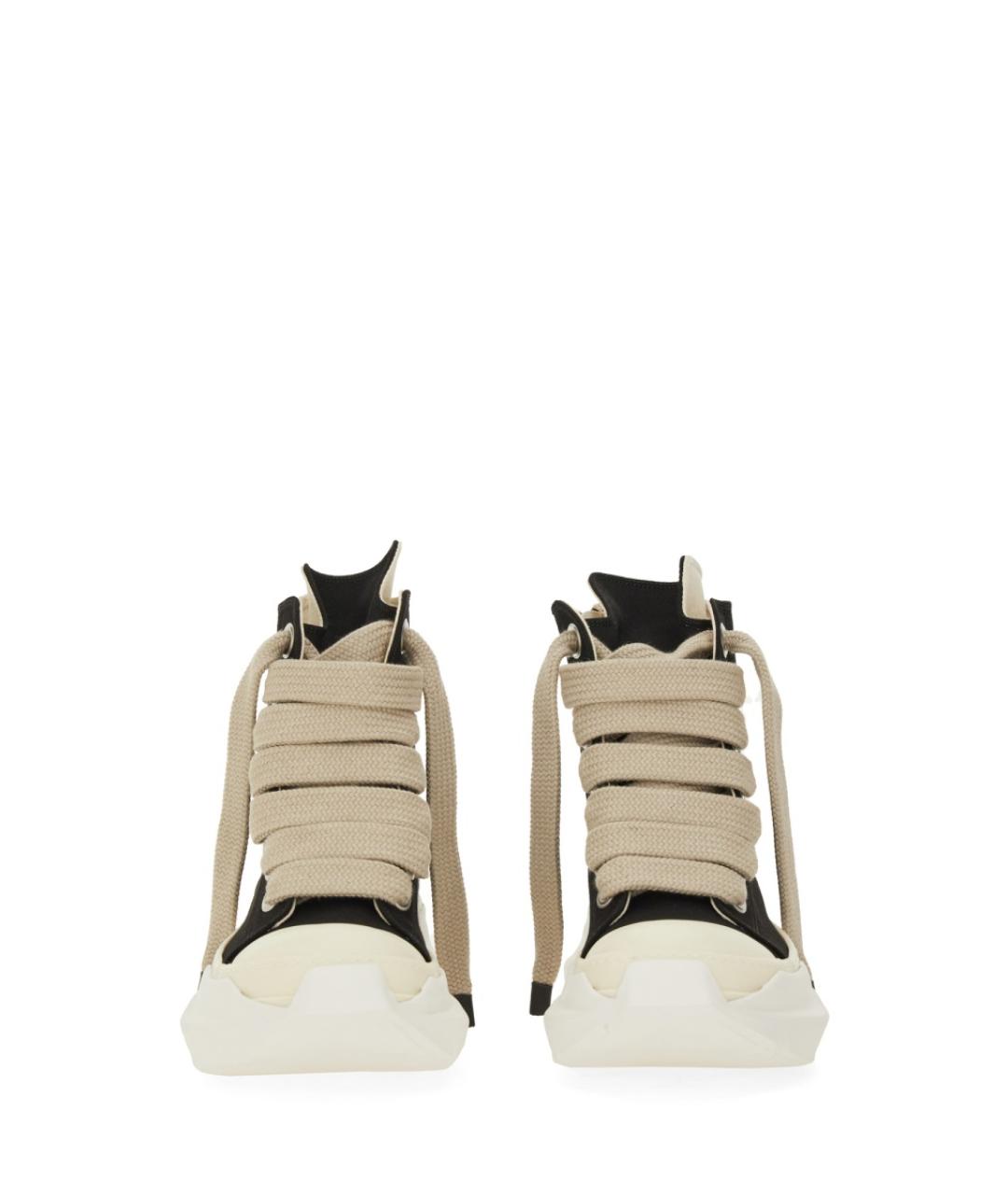 RICK OWENS DRKSHDW Черные текстильные высокие кроссовки / кеды, фото 4