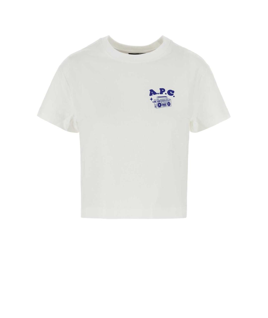 A.P.C. Белая хлопковая футболка, фото 1