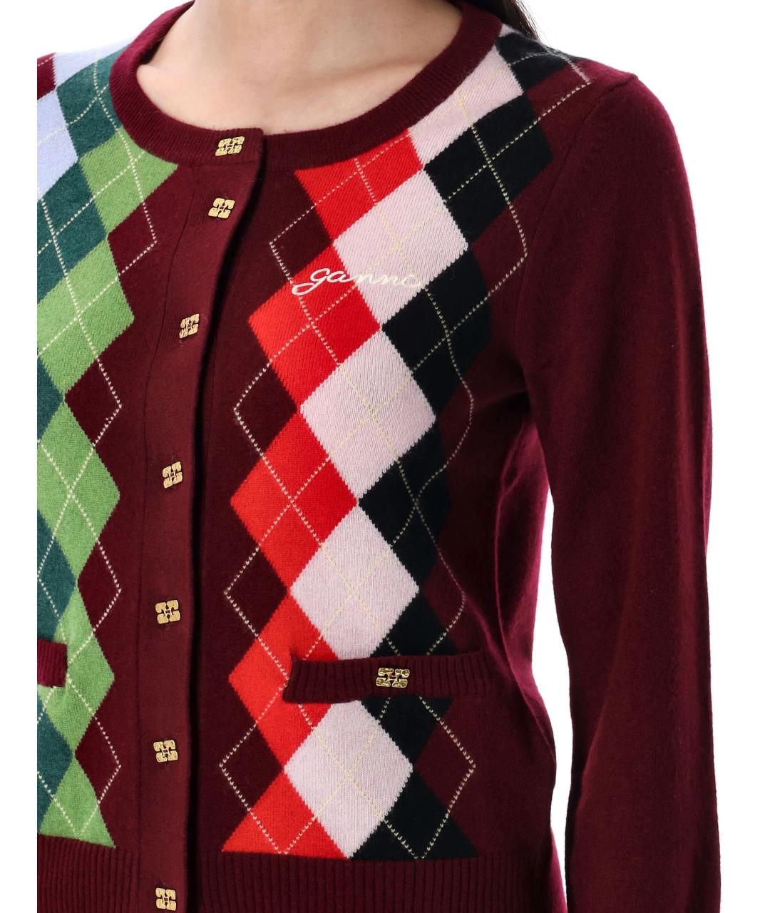 GANNI Мульти кашемировый кардиган, фото 4