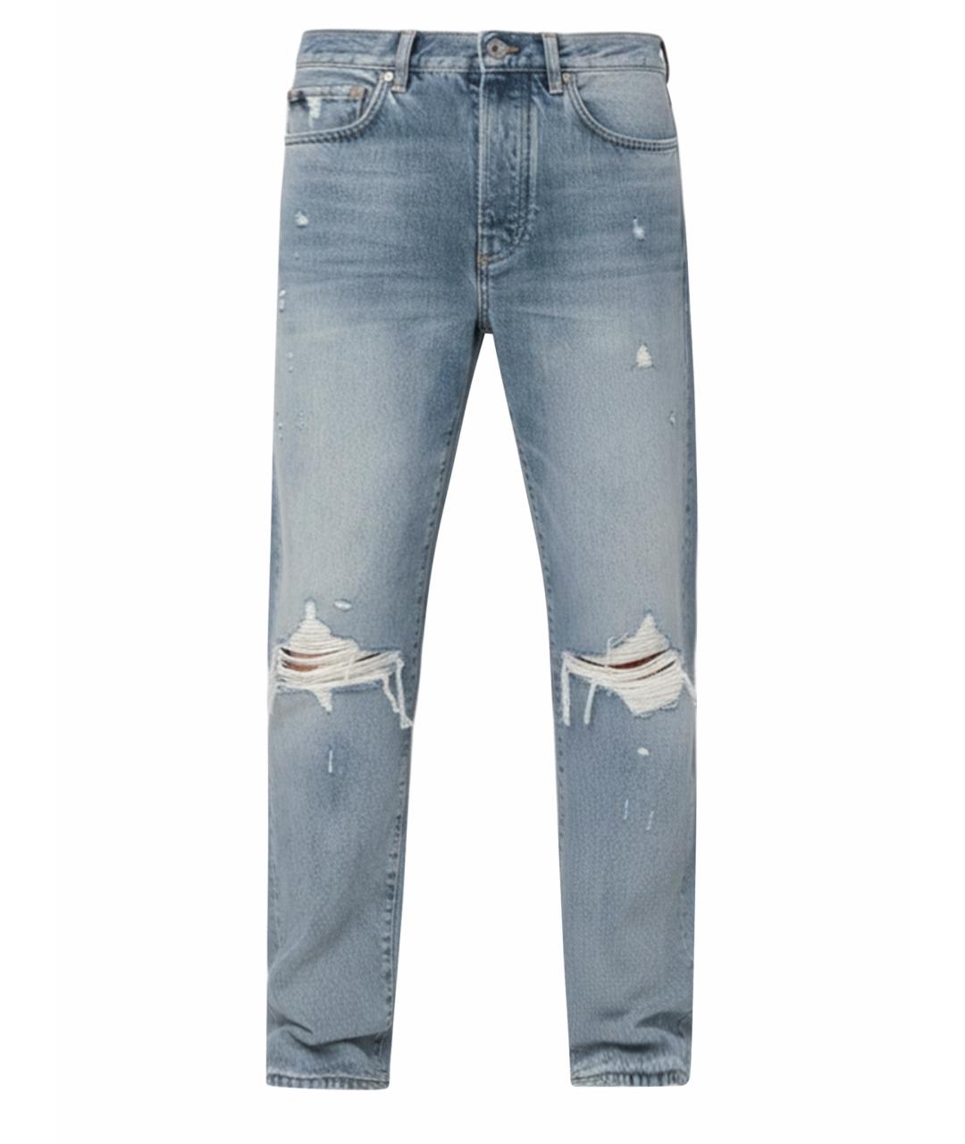AMIRI Голубые хлопковые джинсы скинни, фото 1