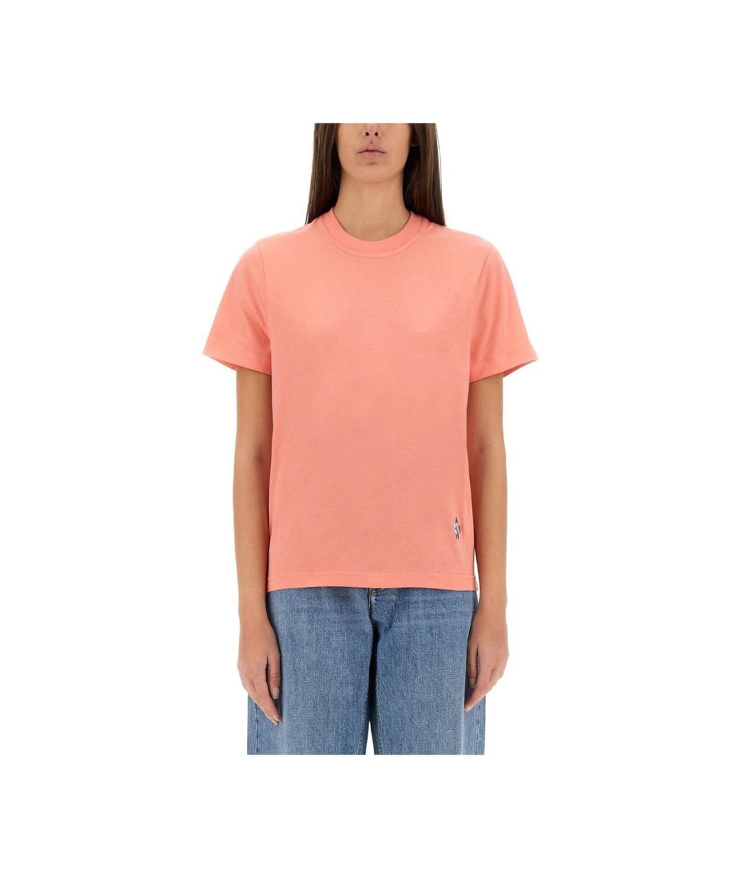 BOTTEGA VENETA Розовая хлопковая футболка, фото 5