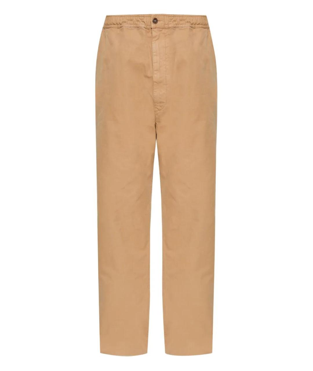 MM6 MAISON MARGIELA Бежевые хлопковые повседневные брюки, фото 1