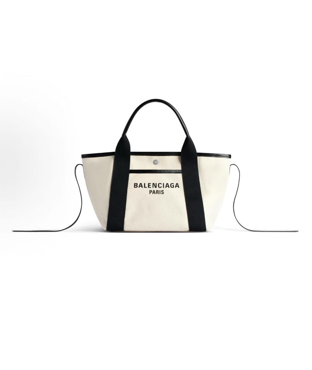 BALENCIAGA Бежевая хлопковая сумка тоут, фото 1