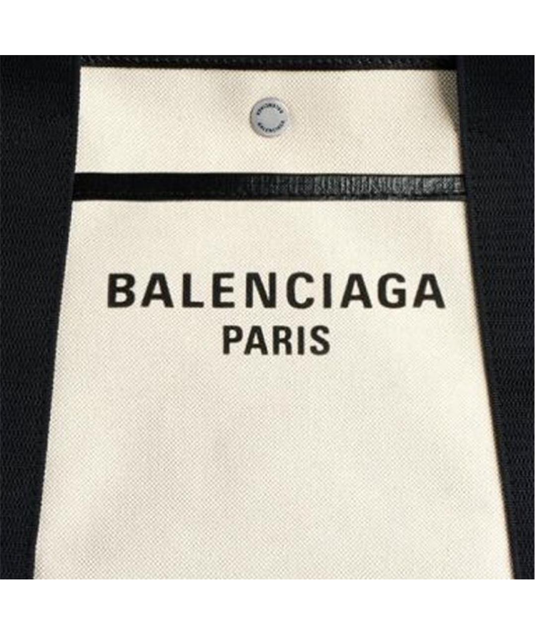 BALENCIAGA Бежевая хлопковая сумка тоут, фото 5
