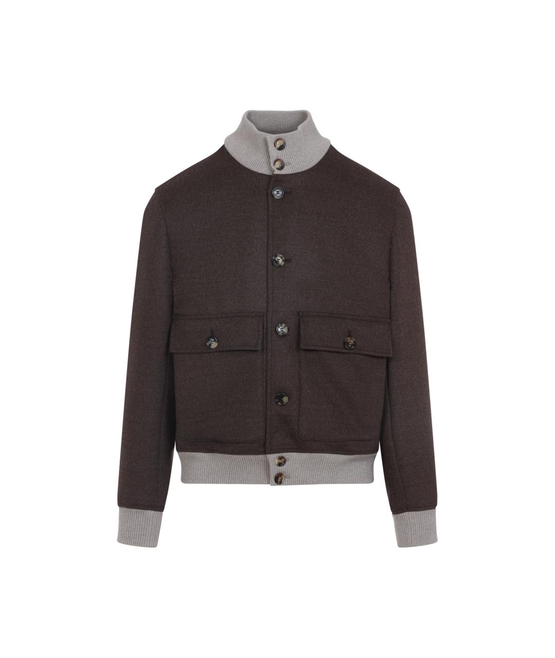 BRUNELLO CUCINELLI Коричневая шерстяная куртка, фото 1