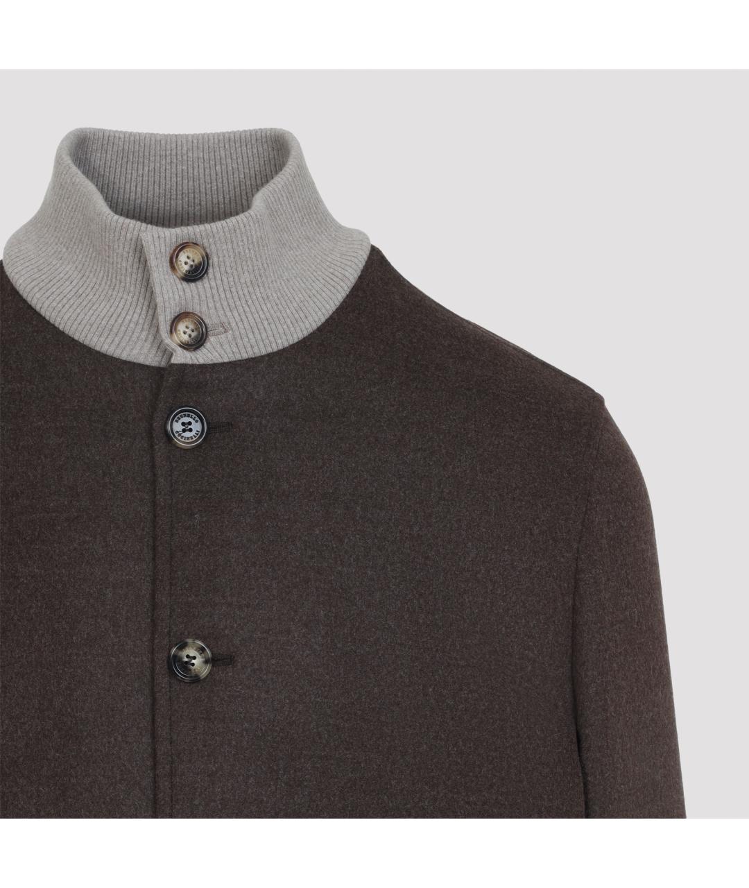 BRUNELLO CUCINELLI Коричневая шерстяная куртка, фото 5